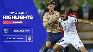 Newcastle Jets v Adelaide United  Highlights  Isuzu UTE ALeague 202324  Round 21 [upl. by Wilie]