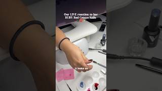 Accidental RUBY GLASS NAILS 😳😨❤️ reactionvideo surprise rubynails glassnails vbp [upl. by Naired]