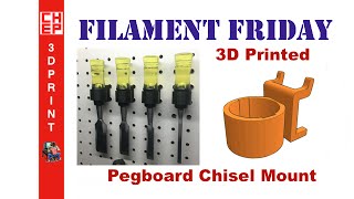 Filament Friday 49  3D Printed Pegboard Harbor Freight Chisel Mount [upl. by Ahsi]