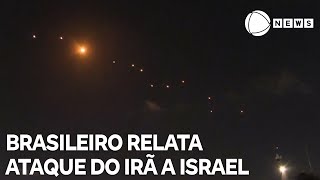 Brasileiro relata ataque do Irã a Israel [upl. by Kaylil294]