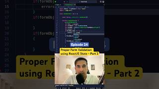 Form Validation with Error Msg using ReactJS States 😎 reactjstutorial [upl. by Maupin]