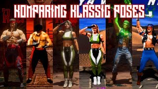 Mortal Kombat 11  Comparing Klassic Victory Poses to Brutality Poses [upl. by Aned]