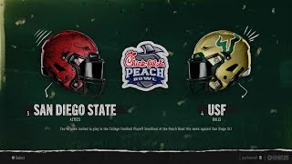 EA CFB25 Online Dynasty TGT S2 CFP San Diego State lockdown vs South Florida gschwendt [upl. by Sueahccaz]