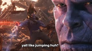 The Avengers Try to VIOLATE Thanos BUT hes jump RESISTANT [upl. by Yrneh]