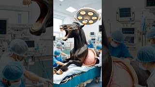 Doctors save pregnant mare horse mare pregnant humanity helptheanimals horselover foal [upl. by Matty]