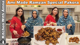 Iftar Special Ami Made Palak Pakora With Tips  Ramadan Kitchen With Amna [upl. by Bank]