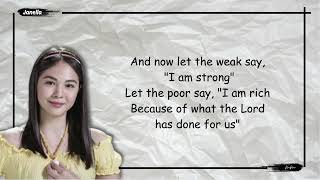 Janella Salvador  Give Thanks Lyrics [upl. by Bina]