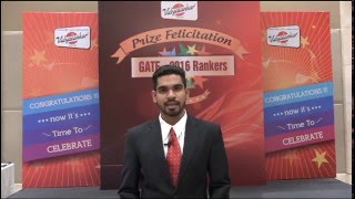 GATE 2016 Topper  Sanket Purandare  AIR 25 CS [upl. by Ilan888]