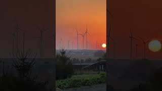 Windpark Olbersleben mit Sonnenuntergang ☀️￼ [upl. by Wallach]