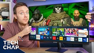 Samsung Smart Monitor M7 Review 2021  The Tech Chap [upl. by Notsyrb271]