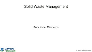 Functional Elements of Solid Waste management Part3 math problem [upl. by Tennek]