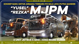 Konsep Baru untuk Armada Terbaru PO Muji Jaya Putra Mandiri  2 UNIT JETBUS5 MHD HINO RK280 EURO4 [upl. by Adnawat]