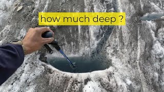 How deep are these crevasses in glaciers  video trailer [upl. by Buschi]