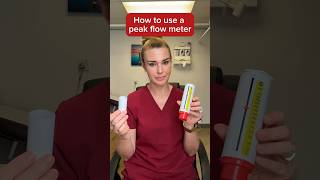 Doctor shows you how to use a peak flow meter properly peakflow asthma [upl. by Adlesirg]