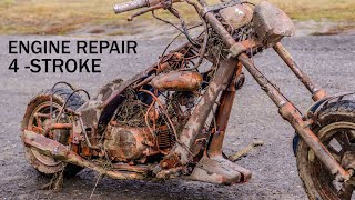 Restoration OLD Motorcycle  4Stroke Engine REPAIR  PART 3 [upl. by Eitak]