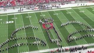 Ohio State Marching Band quotDisney Tributequot Halftime vs Buffalo Aug 31 2013 [upl. by Anirtruc]