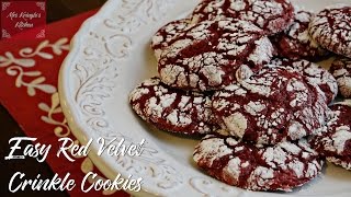 Easy Red Velvet Crinkle Cookies [upl. by Salvadore57]