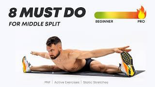 Best Middle Split Exercises  Beginner  Intermediate  Advanced Progressions for each [upl. by Nellaf]