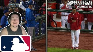 Australian reacts MLB Not so serious moments  Reacts [upl. by Garbers374]