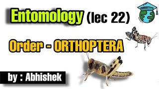 Order ORTHOPTERA • Entomology lec 22 • Go for Agriculture icar  bhu ibps entomology [upl. by Amein]