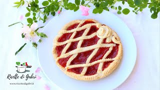 CROSTATA CON MARMELLATA DI ROSA CANINA Ricetta Frolla senza burro ne uova VEGAN  RICETTE DI GABRI [upl. by Alel]