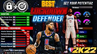 BEST LOCKDOWN DEFENDER BUILDS IN NBA 2K22 CURRENT GEN BEST PERIMETER LOCK  2WAY FINISHER BUILD [upl. by Quiteri]