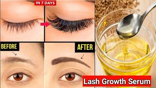 Homemade Eyelash Growth Serum  Grow Long Lashes and Thick Eyebrows in 3 Days  DIY Serum [upl. by Redna248]