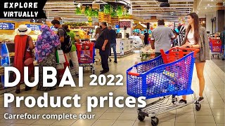 4K Dubai product prices  Carrefour hypermarket complete walking tour 2022 [upl. by Hannad]