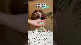 Gua Sha Routine For A Sharper Jawline shorts beautytips [upl. by Adlez]