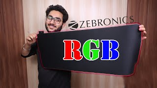 RGB Mouse Pad  Zebronics Blaze XL  Unboxing amp Review [upl. by Aelanej274]