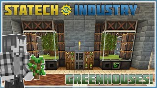 Making a Modern Industrialization Greenhouse  Minecraft Statech Industry 11 [upl. by Llamaj]