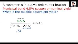 Series 7 Exam Prep  Taxable Equivalent Yield SIE Exam and Series 65 Exam too VERY TESTABLE [upl. by Sehguh913]