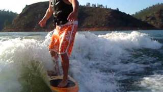 Malibu VTX Wakesetter wakesurfing part 2 [upl. by Ativoj]