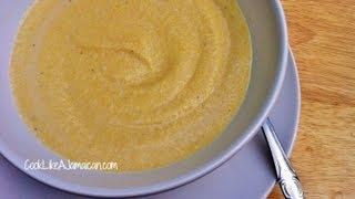 Jamaican Cornmeal Porridge Recipe Video [upl. by Eneiluj]