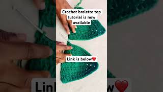 Crochet bralette top tutorial  easy and simple step by step crochetbralette crochettop diy [upl. by Pokorny]