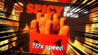 Burger King quotSpicy Chicken Friesquot Commercial but it keeps getting faster [upl. by Enyaht]