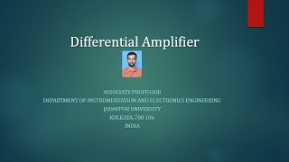 Differential amplifier [upl. by Nosniv]