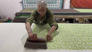 Block Printing of Fabrics Jaipur India [upl. by Leva237]