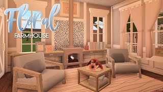 BLOXBURG Floral Farmhouse  House Build [upl. by Eckart821]