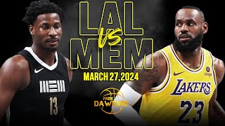 Los Angeles Lakers vs Memphis Grizzlies Full Game Highlights  March 27 2024  FreeDawkins [upl. by Laure]