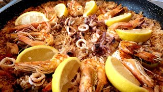 Paella using Jasmine Rice  Bangz Kitchen [upl. by Ardella324]