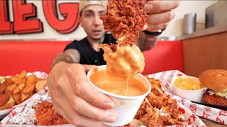 IS THIS NASHVILLE HOT CHICKEN BETTER THAN DAVES HOT CHICKEN  THE RED CHICKZ [upl. by Eenert]