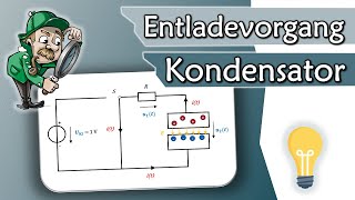 Wie funktioniert ein Kondensator Entladevorgang Spannung und Strom  Gleichstromtechnik  12 [upl. by Okramed993]