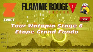 LIVE Zwift Race  FRR Tour Watopia Stage 6  Etape Grand Fondo [upl. by Lakin848]