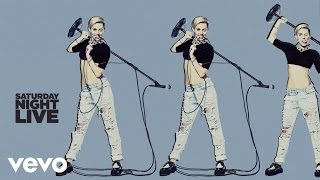 Miley Cyrus  Wrecking Ball Live On SNL [upl. by Pulchia]