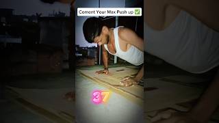 Coment Your Max Push up ✅ pushupchallenge pushups fitnessmotivation trendingshorts shorts [upl. by Aridaj]