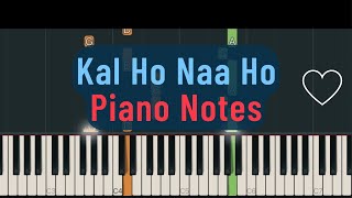 quotKal Ho Naa Hoquot  Piano OnScreen Notes   Sheet Music [upl. by Aduhey38]