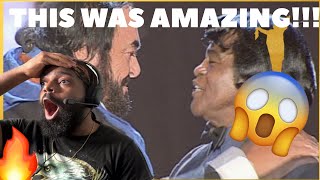 IM SPEECHLESS  Reacting To Luciano Pavarotti James Brown  Its A Mans Mans Mans World [upl. by Kcirttap887]