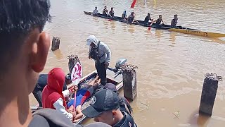 Menegangkan Pedayung membuang Diri Kram Dan lemas  Lomba Sampan SeKalbar Mempawah 2024 [upl. by Groh]