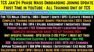 TCS Onboarding  Joining  All ILP Training Units  Final Assessment Free Dumps  Project Allocation [upl. by Mendie]